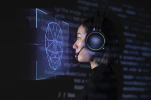 female-programmer-scanning-her-face-with-biometric-security-technology-virtual-screen-digital-remix