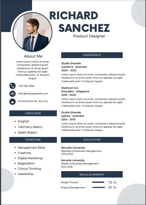 Photo Resume Template
